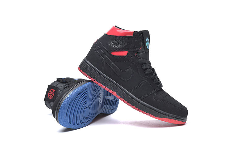 New Air Jordan 1 Sky Black Red Blue Shoes